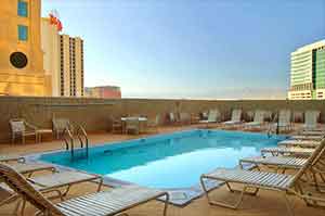 The California Hotel's rooftop pool